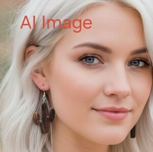 Hand Crafted Genuine Cowhide and Leather Cactus Earrings